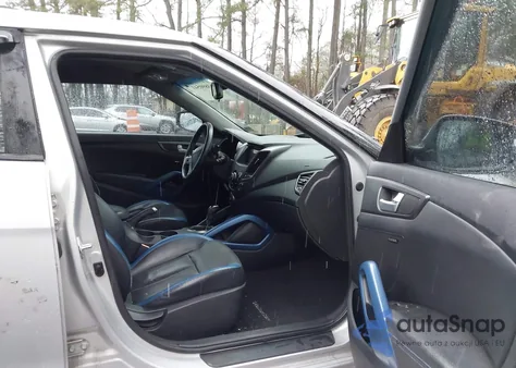 2013 Hyundai Veloster Turbo W/Blue из США, поврежденный, VIN KMHTC6AE8DU180551